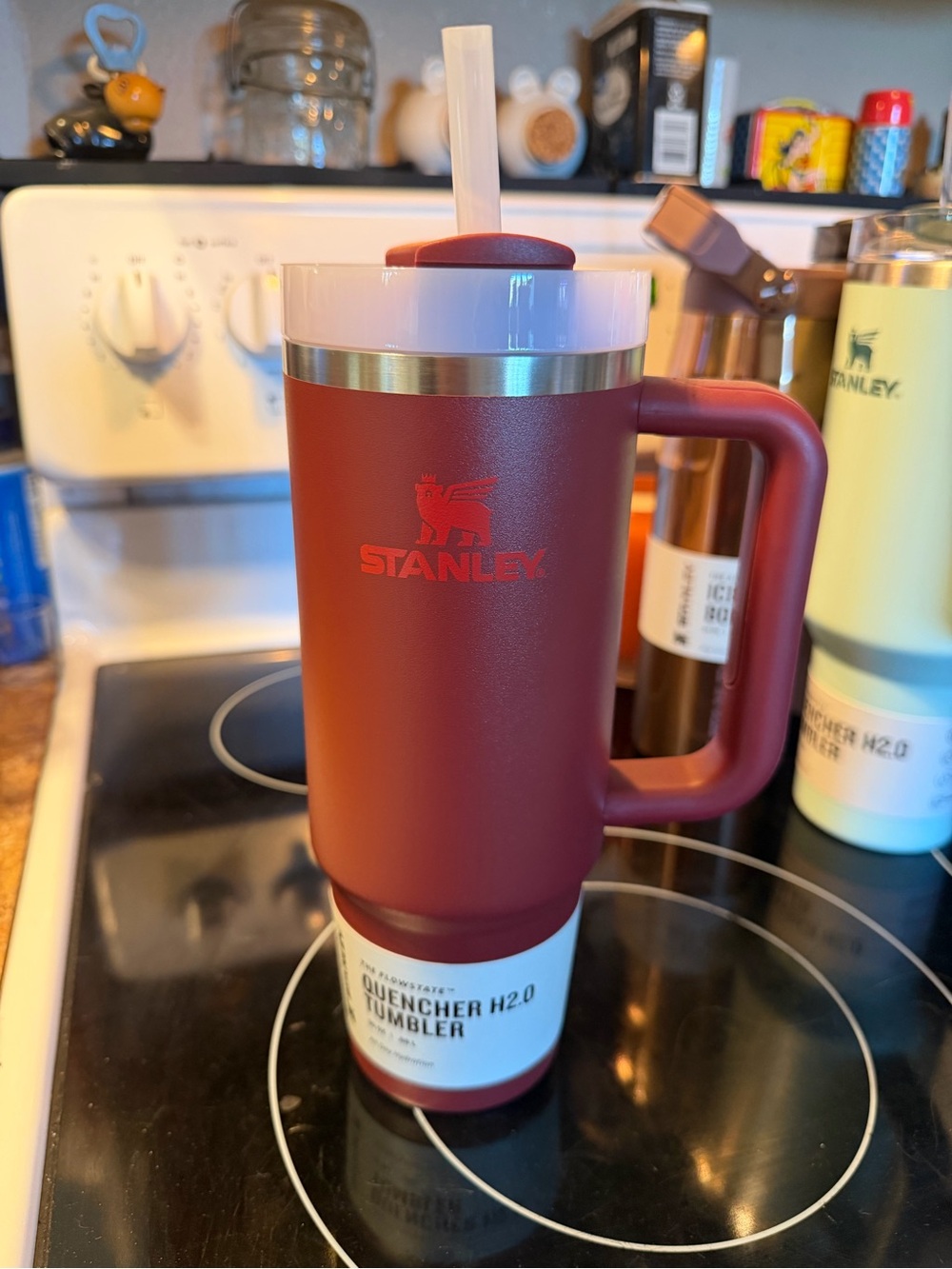 Stanley Cranberry Red Travel Tumbler